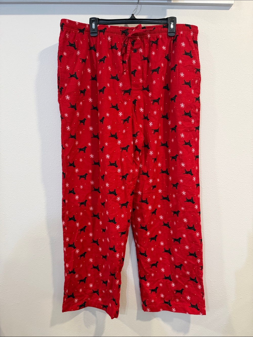 Saddlebred Red Snowflake and Dog Pajamas (Size: XL)